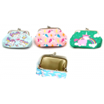 Unicorn Canvas Metal Clip Purse Unicorn Canvas Metal Clip Purse